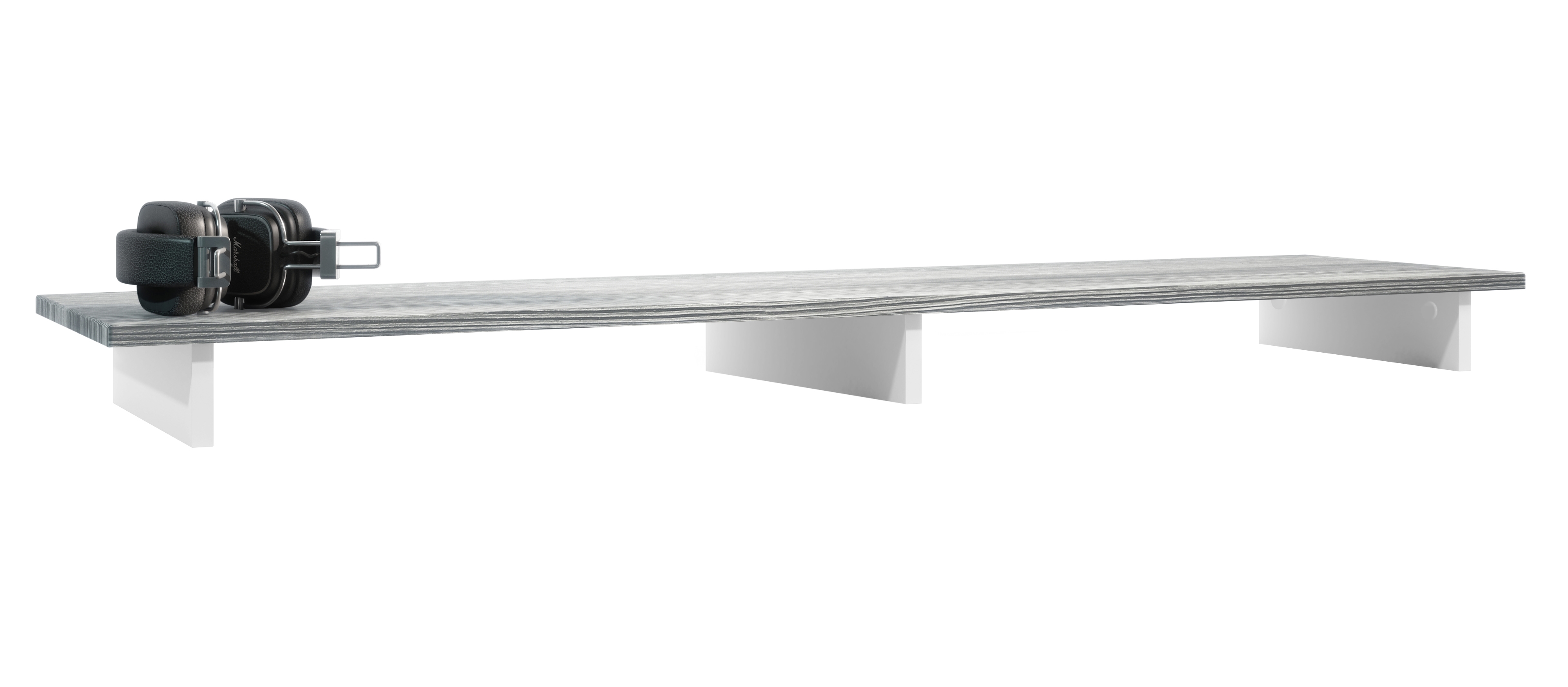 TV Aufsatz Game  zur Erhöhung  Weiß matt/Avola-Anthrazit (138,5 x 9,5 x 34,5 cm)