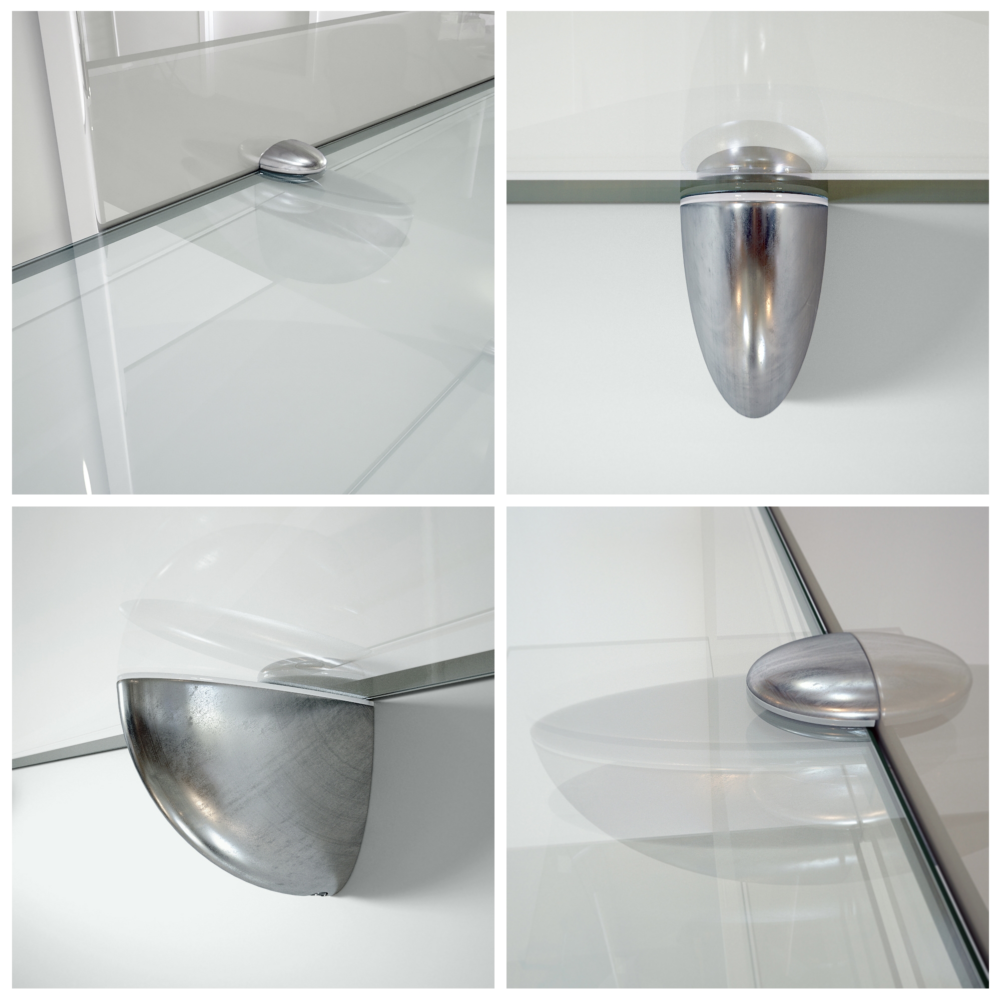 Faro Wandpaneel mit 2 Glasablagen Beton Oxid Optik - (70 x 110 x 21)