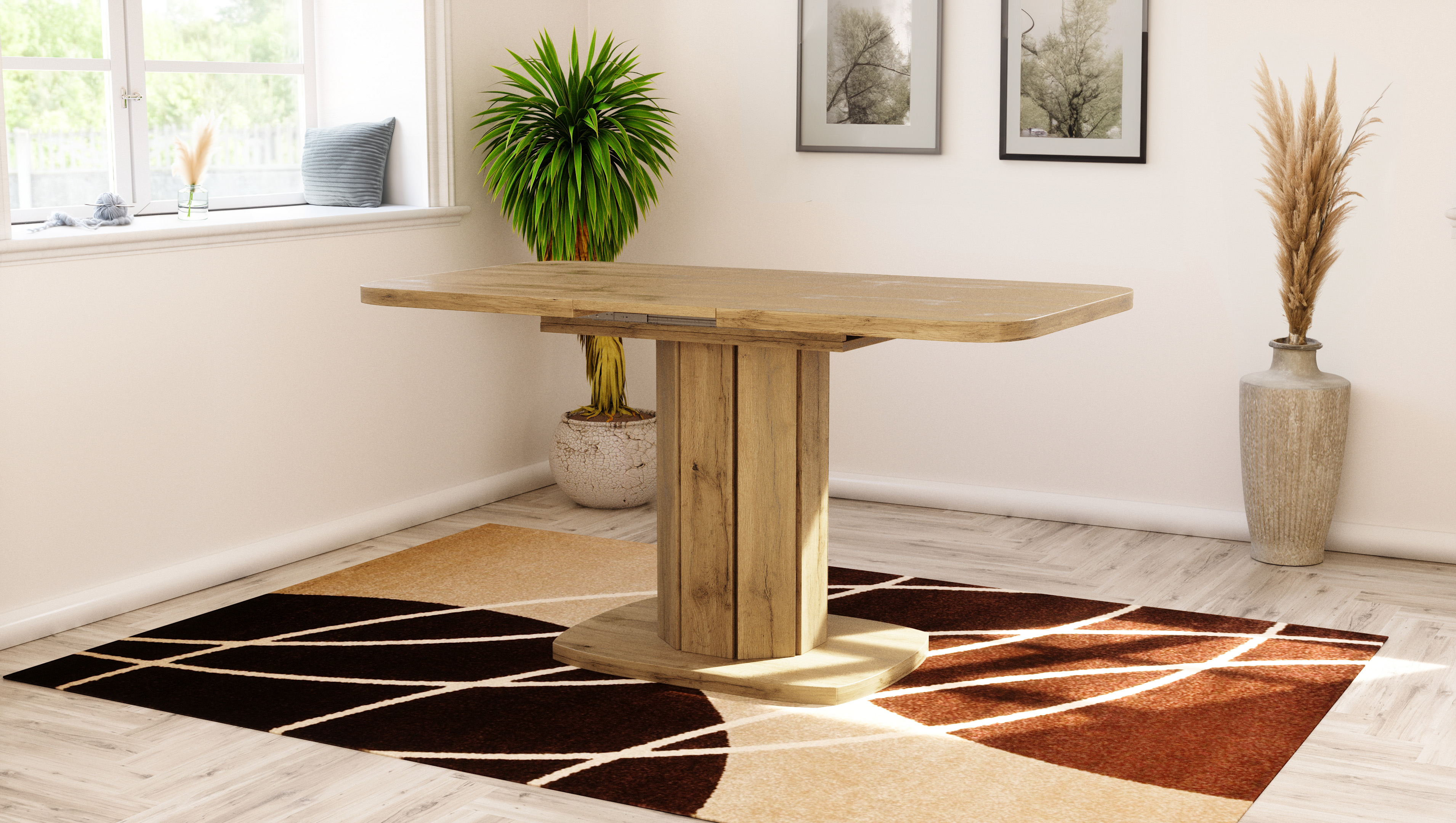 Esstisch Iris 110 - 140 cm, Eiche Evoke