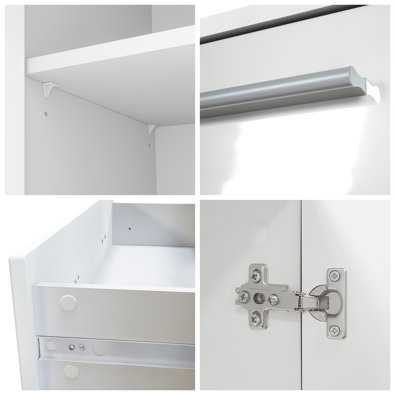 Highboard Aron  mit 4 Türen und 2 Schubladen Anthrazit matt/Avola-Anthrazit (166,5 x 106,5 x 35 cm)