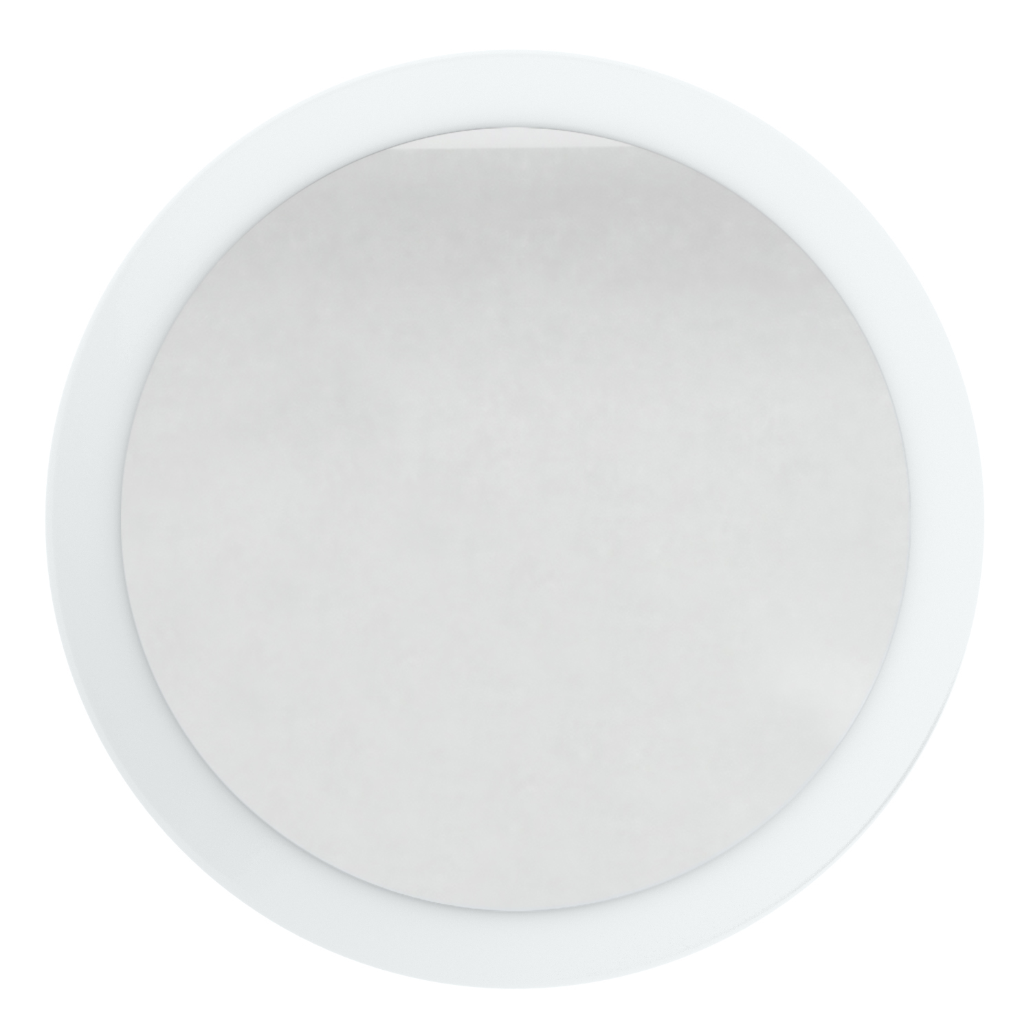 Globe Spiegel Typ 50 für Flur und Wohnzimmer mit MDF-Rahmen in Beton Oxid Optik (50 cm Durchmesser)