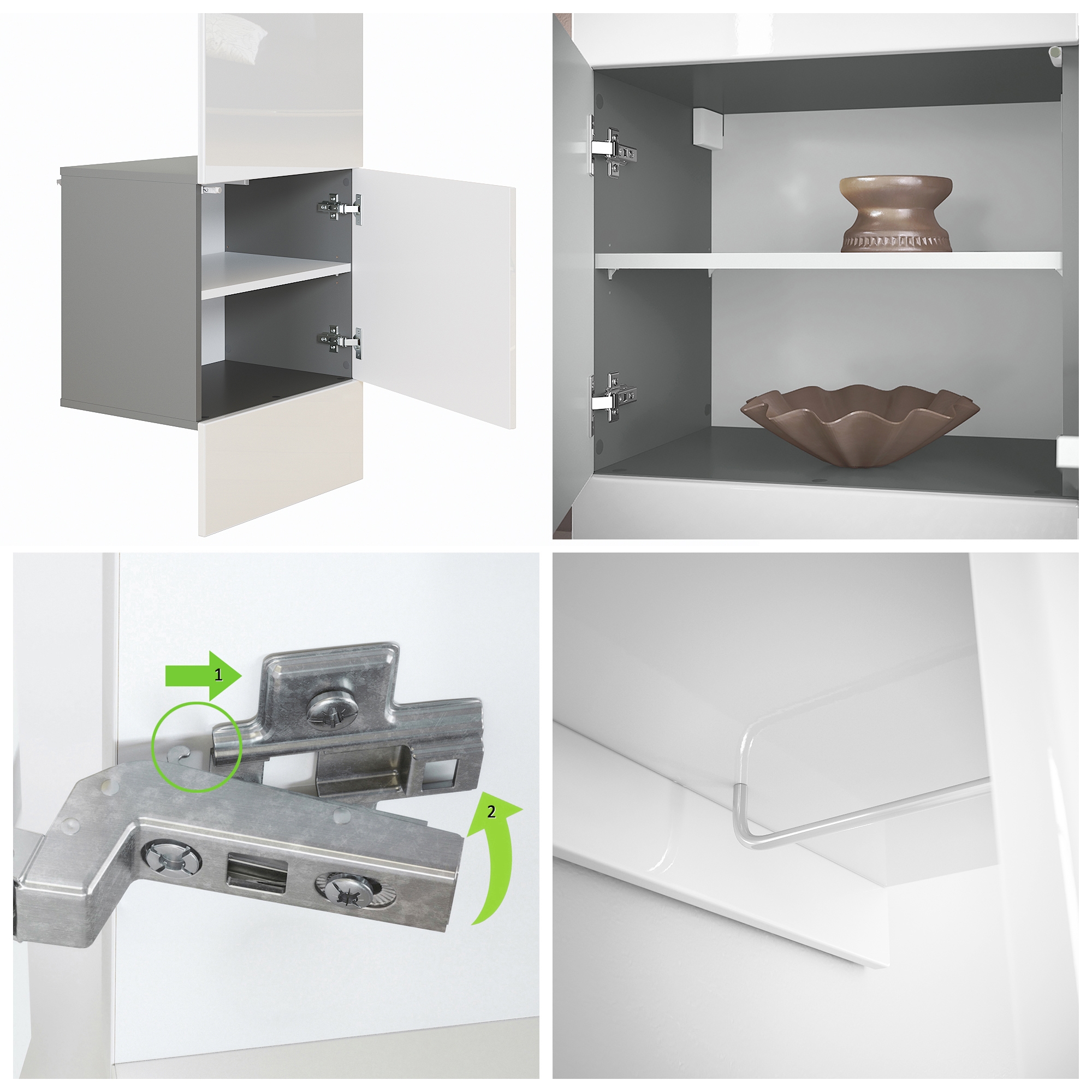 Garderobe Carlton Set 5 Anthrazit