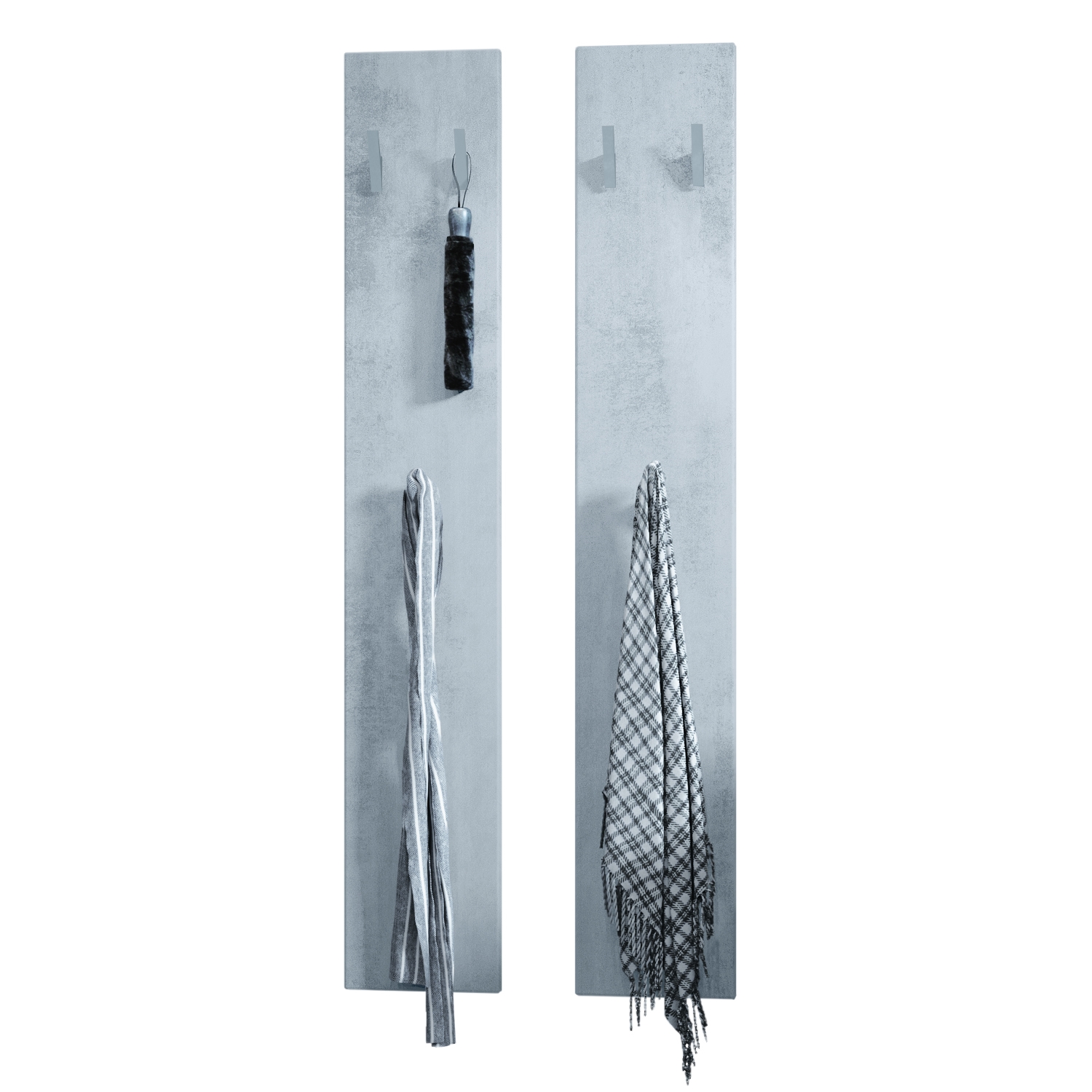 Wandpaneel 140 bestehend aus 2 Paneelen Beton Oxid Optik (je 24 x 140 x 2 cm)