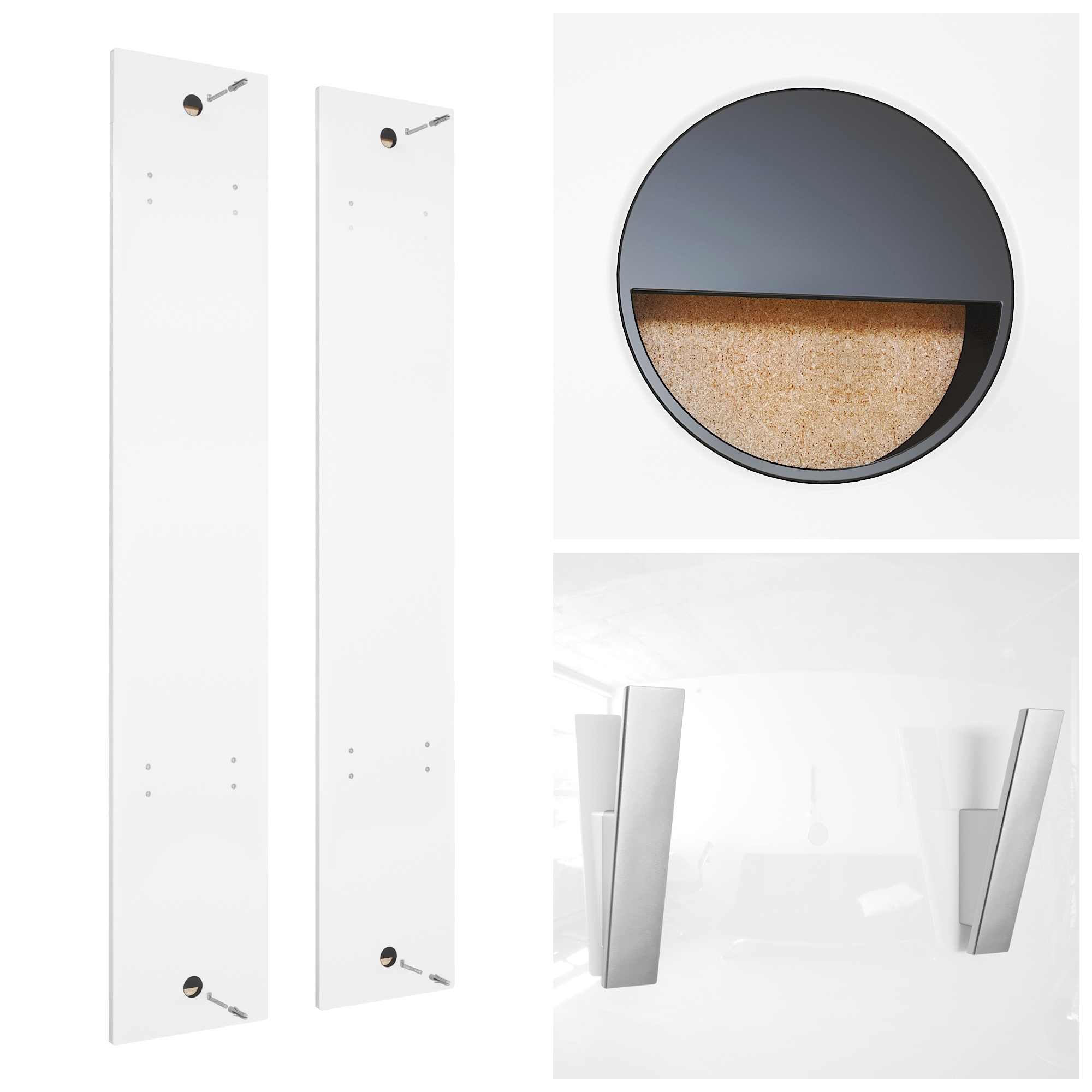 Wandpaneel 120  bestehend aus 2 Paneelen  Beton Oxid-Optik (je 28 x 120 x 2 cm)