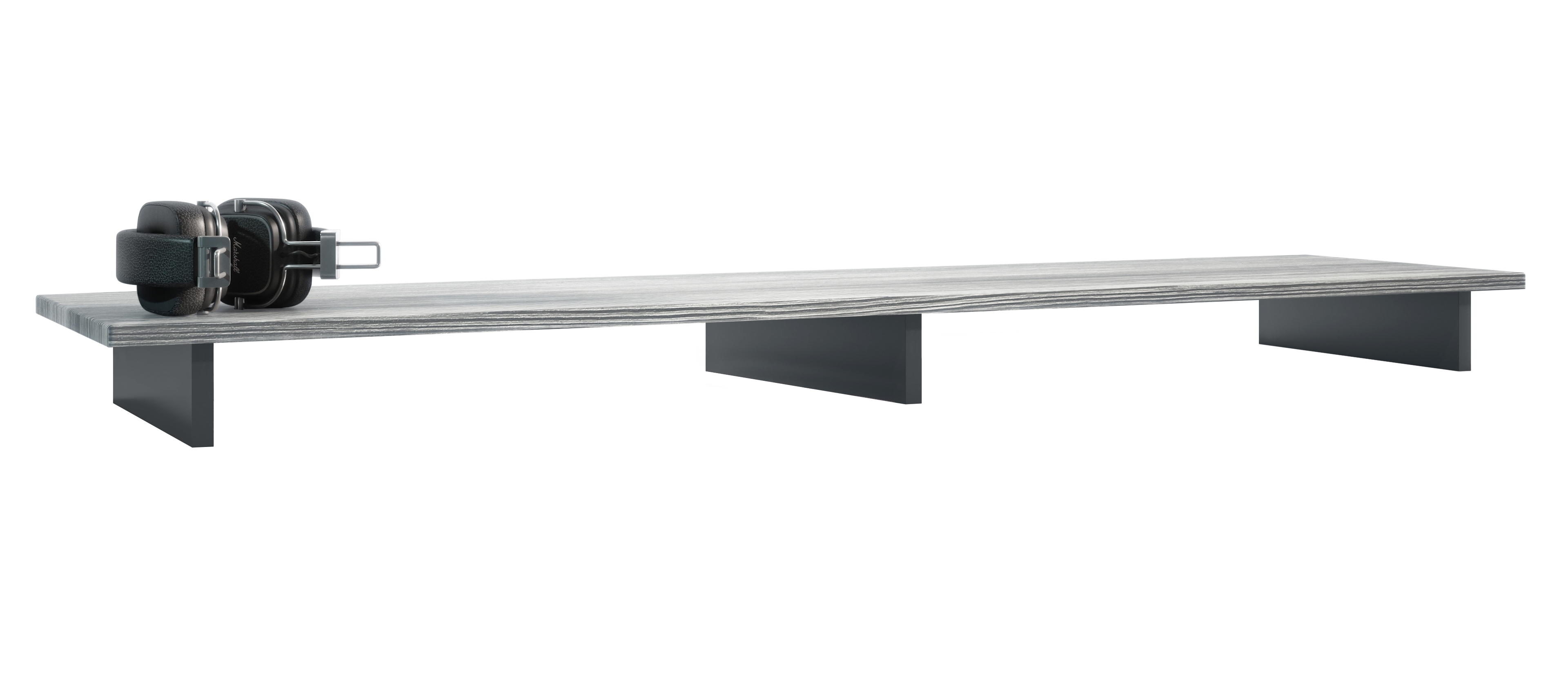 TV Aufsatz Game  zur Erhöhung  Weiß matt/Avola-Anthrazit (138,5 x 9,5 x 34,5 cm)