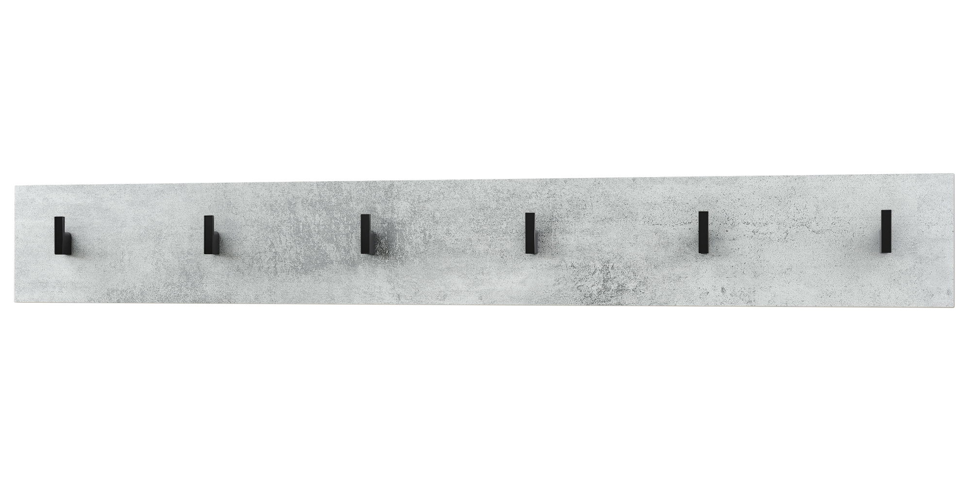 Garderobenleiste Linea V1  mit 6 Kleiderhaken  Beton Oxid Optik (110,5 x 14,5 x 3,5 cm)