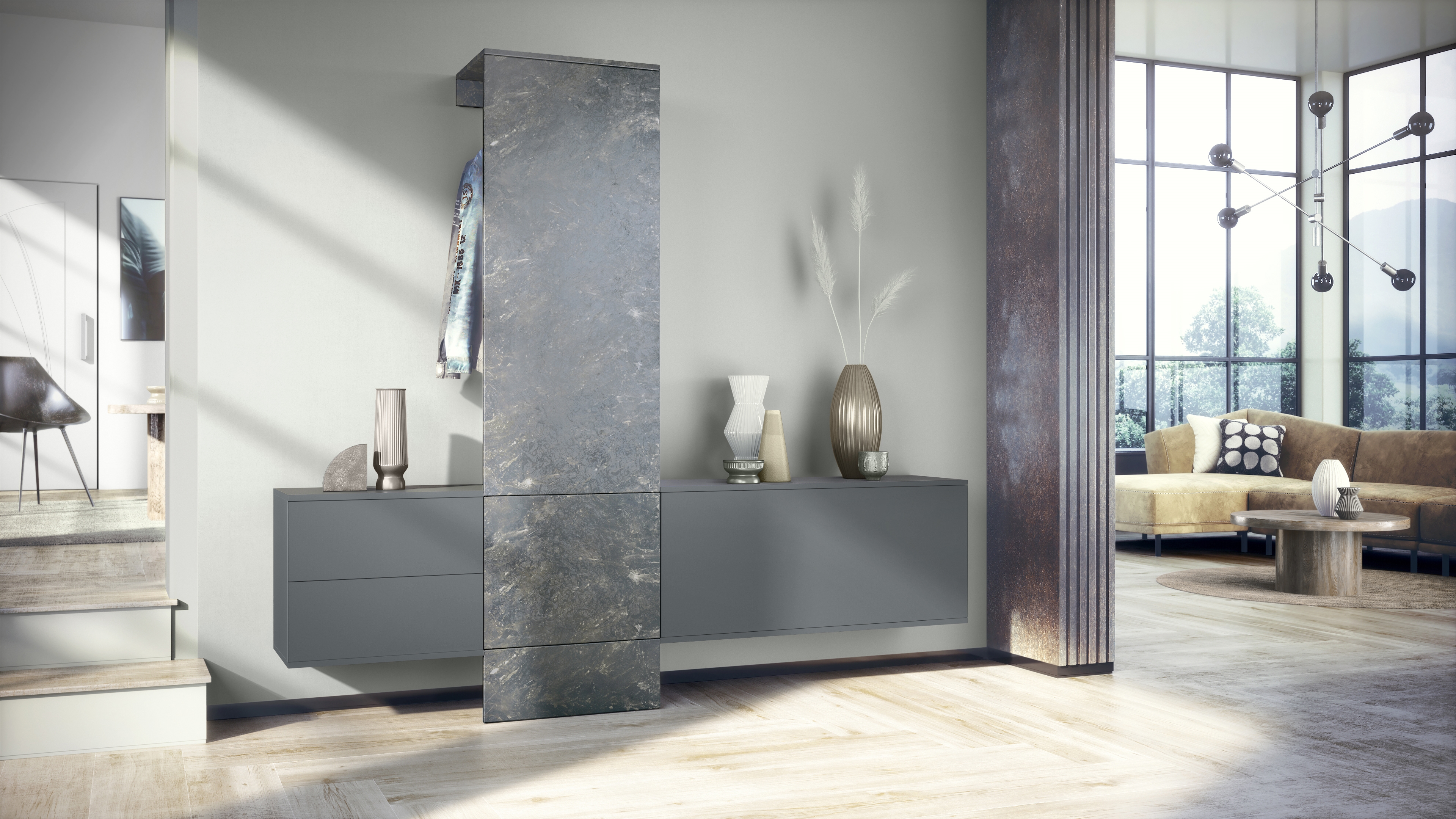 Garderobe Carlton Set 1 Anthrazit