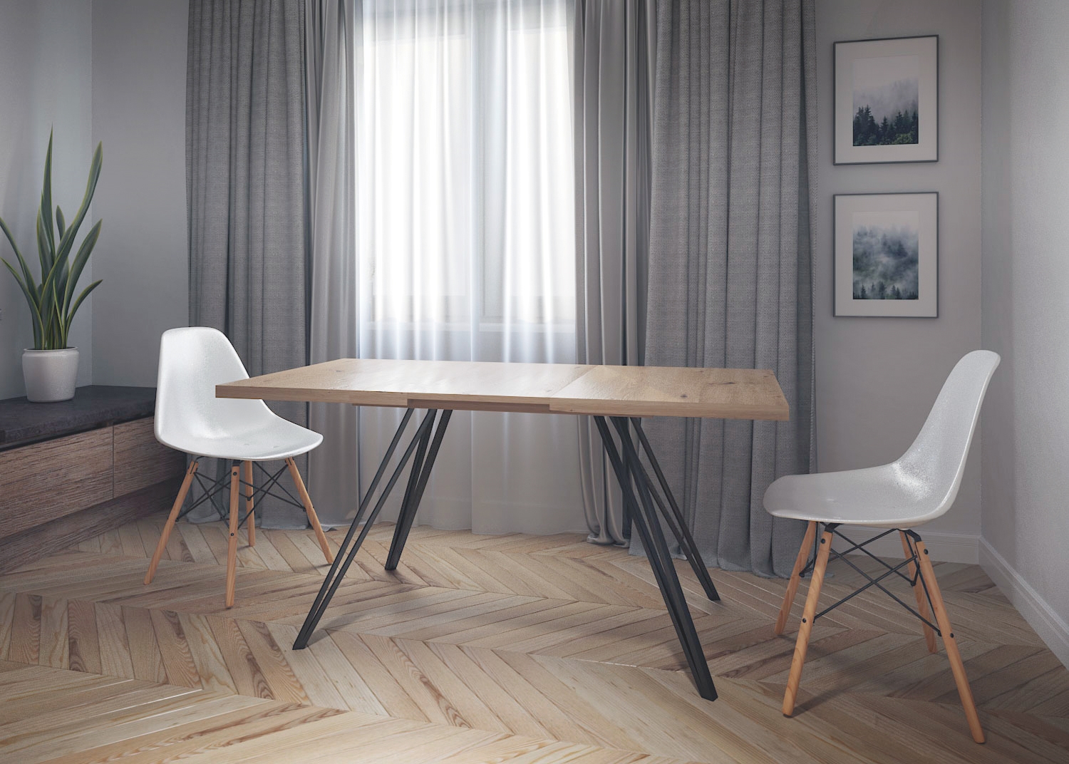 Esstisch Life    160 / 200 x 75 x 90 cm Eiche Natur