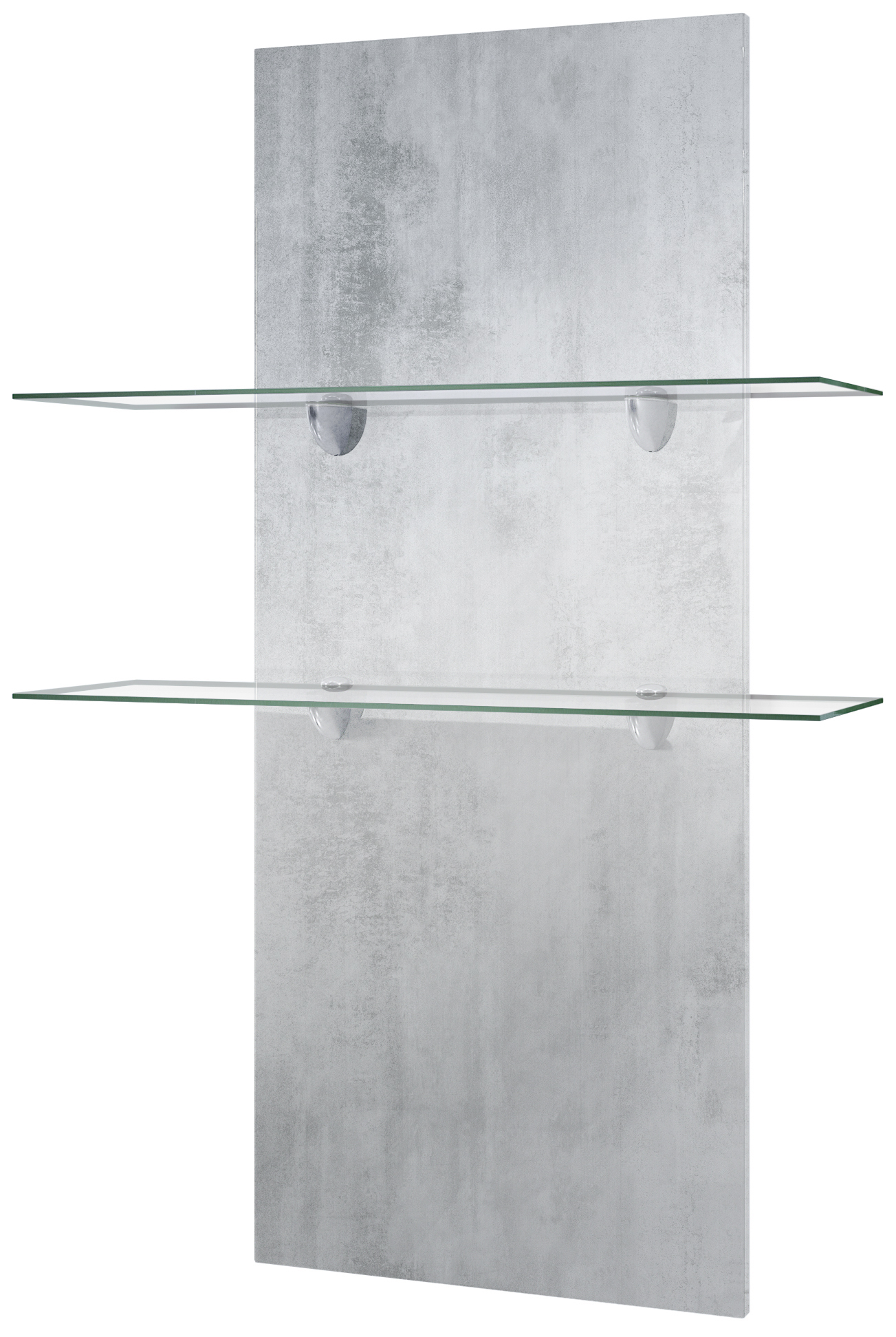 Faro Wandpaneel mit 2 Glasablagen Beton Oxid Optik - (70 x 110 x 21)