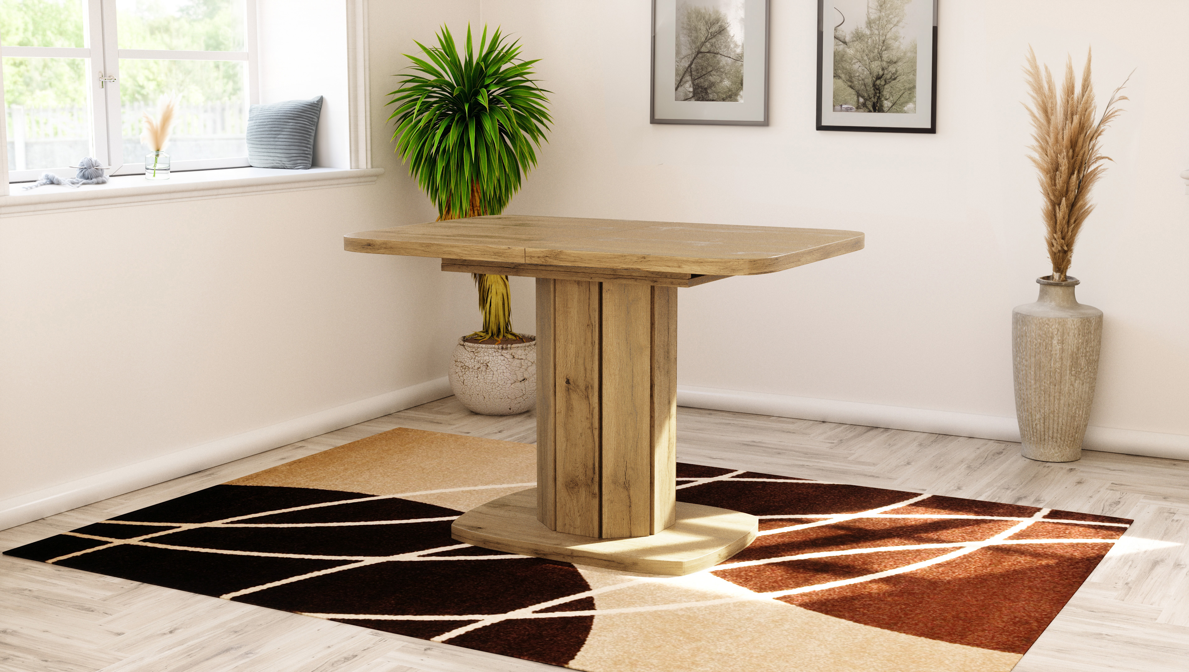 Esstisch Iris 110 - 140 cm, Eiche Evoke