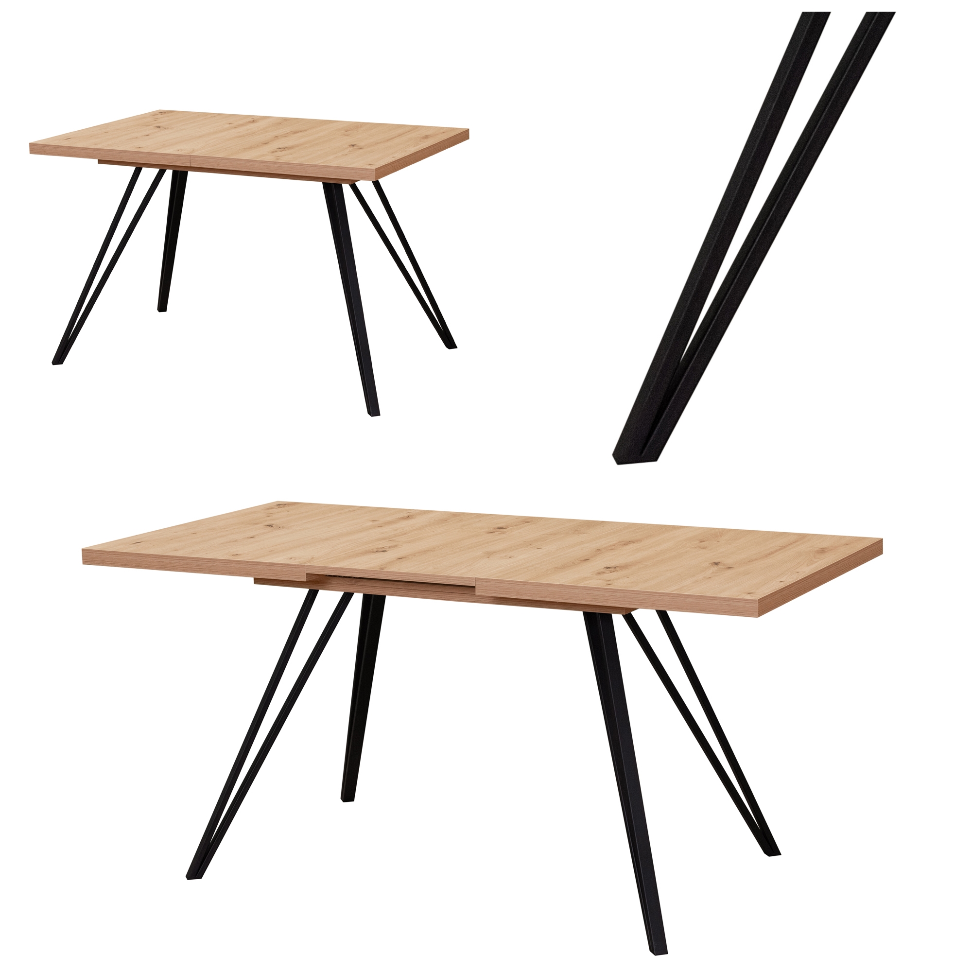 Esstisch Life    160 / 200 x 75 x 90 cm Eiche Natur